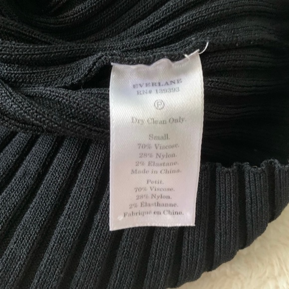 Everlane The E2 Ribbed Tank Dress in Black sz Small - Picture 7 of 7